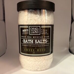 Dead Sea Collection Bath Salts Amberwood Detoxifying Muscle Soak 34.2‎ oz